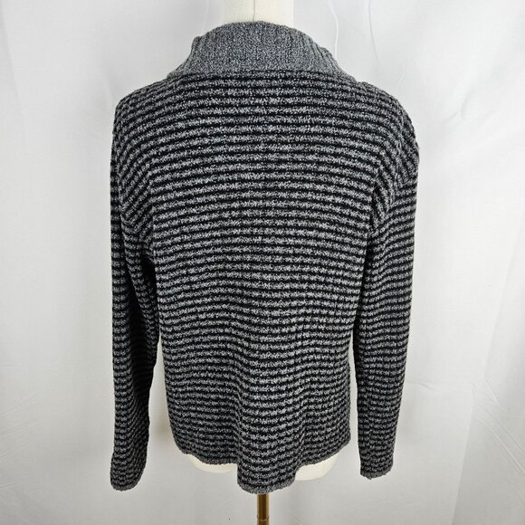 Vintage Italian Cardigan Made Young Mode By Sarissima Striped Large Sweater - Picture 5 of 9